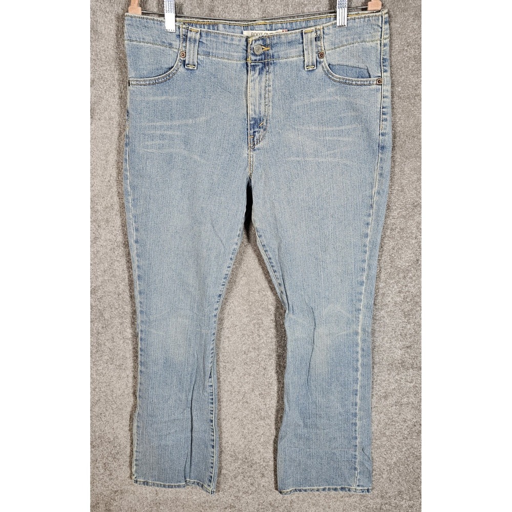 Levis 525 Boot Cut Jeans Womens Size 14L 14 Long Blue Light Wash Denim Western